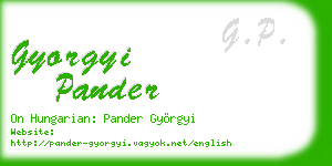 gyorgyi pander business card